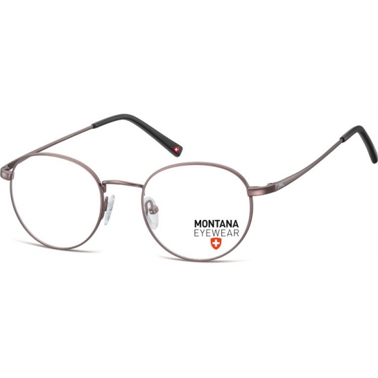 Grafitowe Lenonki okragle okulary oprawki optyczne Montana MM609C